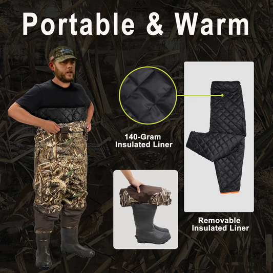 Hunting Waders for Men with Removable Insulated Liner