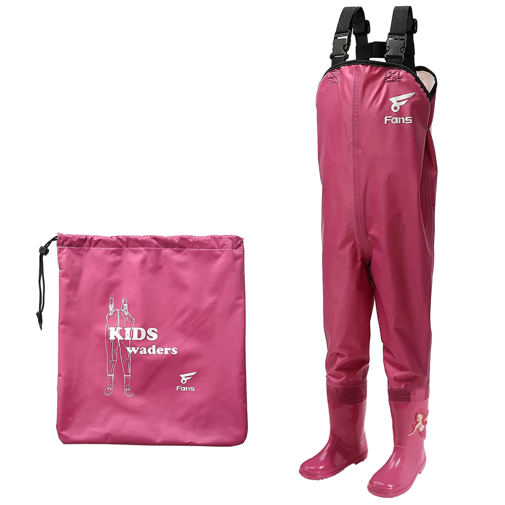 Waterproof Fishing Waders for Kids with Anti-Slip Boots