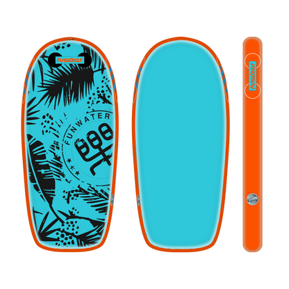 funwater inflatable bodyboard graffiti leisure summer blue and orange color waterproof adventure sport affordable